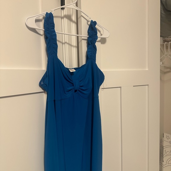 NWOT First Love Vibrant Blue Sleeveless Maxi Dress - Picture 6 of 7